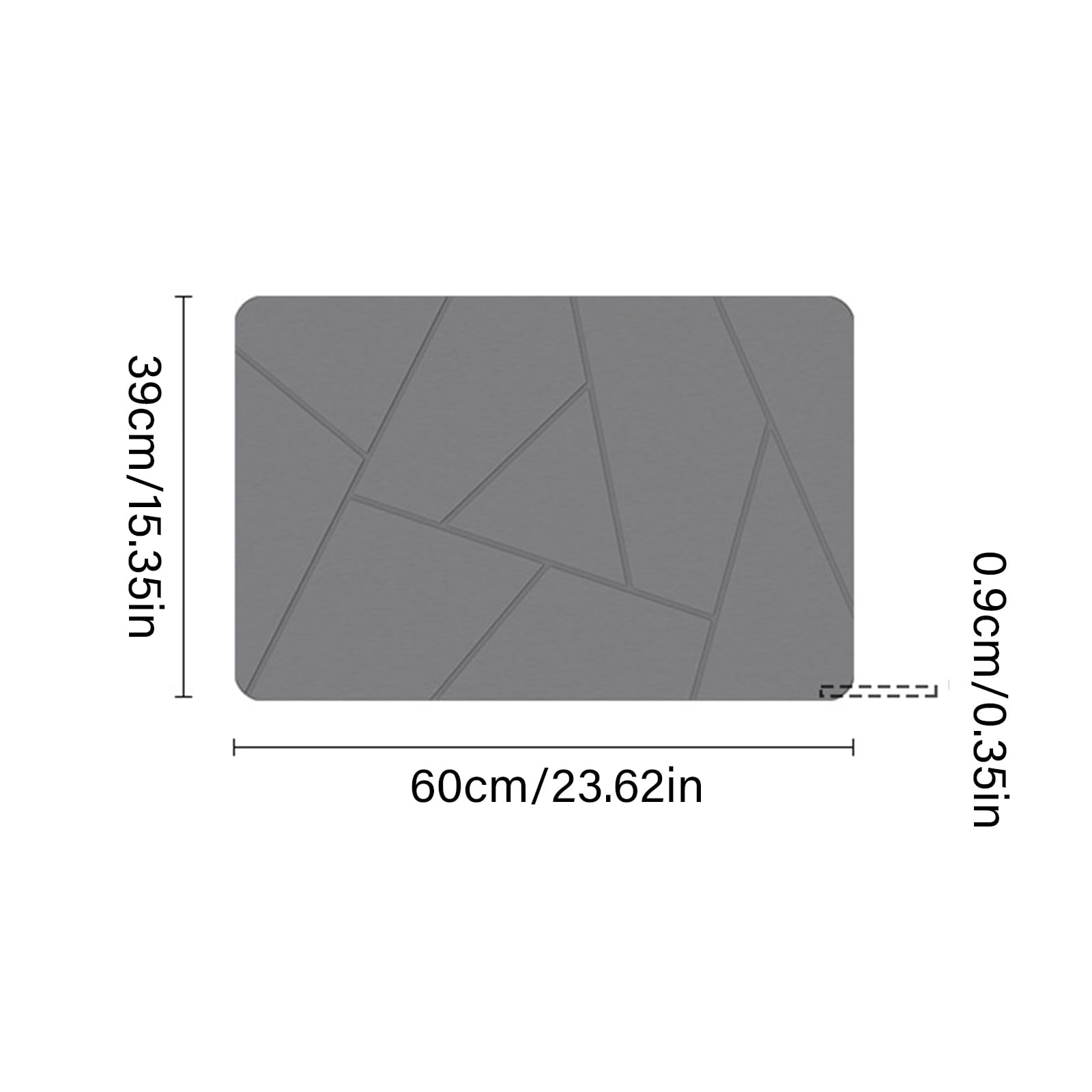 Generisch Tapis de bain en silice antidérapant à absorption rapide pour salle de bain et cuisine, séchage rapide