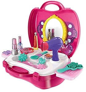Cable World Beauty Kit Toy Set for Kids Pretend Play Non Toxic Beauty Makeup Kit Set for Baby Girl Indoor Game Best Gift for Birthday Festivals etc.