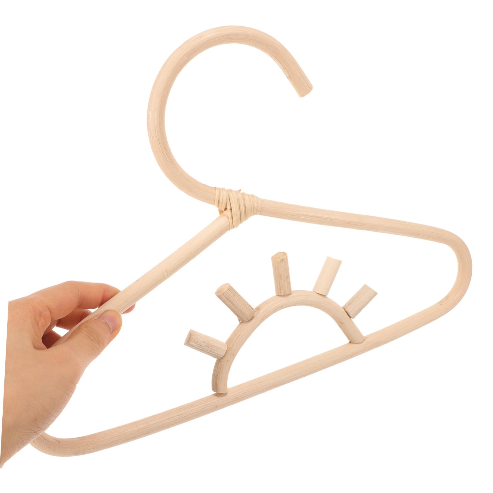 MAGICLULU 5-teiliges Rattan-kleiderbügel-Set Für Kinder Baby-kleiderbügel Kleinkind- Dekorative Für Kinderzimmer Dekorationszubehör