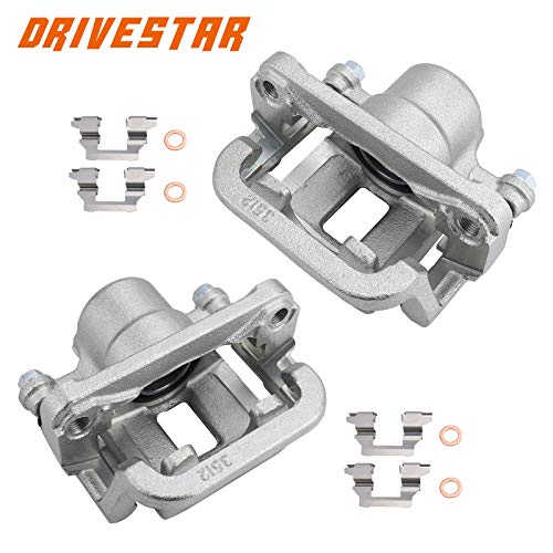 DRIVESTAR 19B2792 19B2793 Rear Brake Calipers for Infiniti 2003-2005 G35, for Nissan 2003-2005 350Z/ 2003-2007 Murano/ 2004-2009 Quest, OE-Quality New Disc Brake Calipers Rear Pair