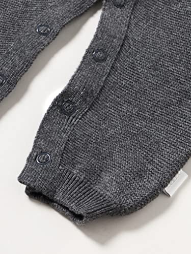 Noppies Baby Unisex Baby Playsuit Monrovia Long Sleeve Overalls, Dark Grey melange-C238, 44
