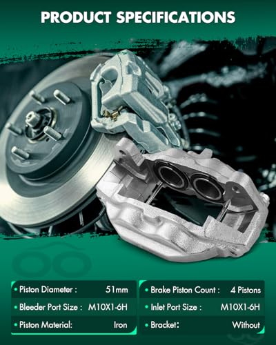 Image of SCITOO 193954 Front Right Disc Brake Caliper Assembly Without Bracket For Lexus For LX570 2008-2011 2013-2015,For Toyota For Land Cruiser 2008-2011 2013-2015