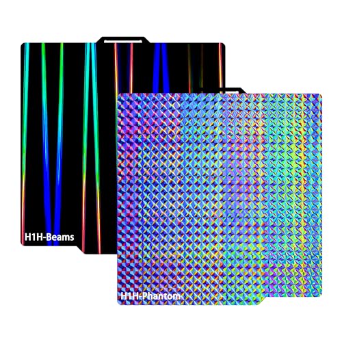 Build Plate 257x257mm - GOMENL Build Plate for Bambu Lab P1P/P1S /X1/X1C/X1E/A1 3D Printer, 3D Printer Spring Steel Removable Platform (H1H Light Beam+H1H Phantom)