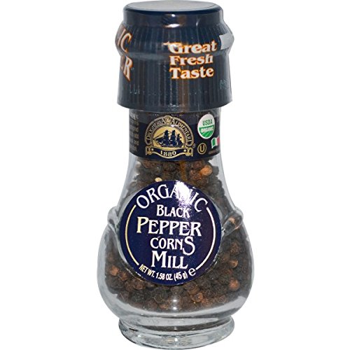 Drogheria & Alimentari, Organic Black Pepper Corns Mill Grinder, 1.58 oz (45 g)(pack of 3)