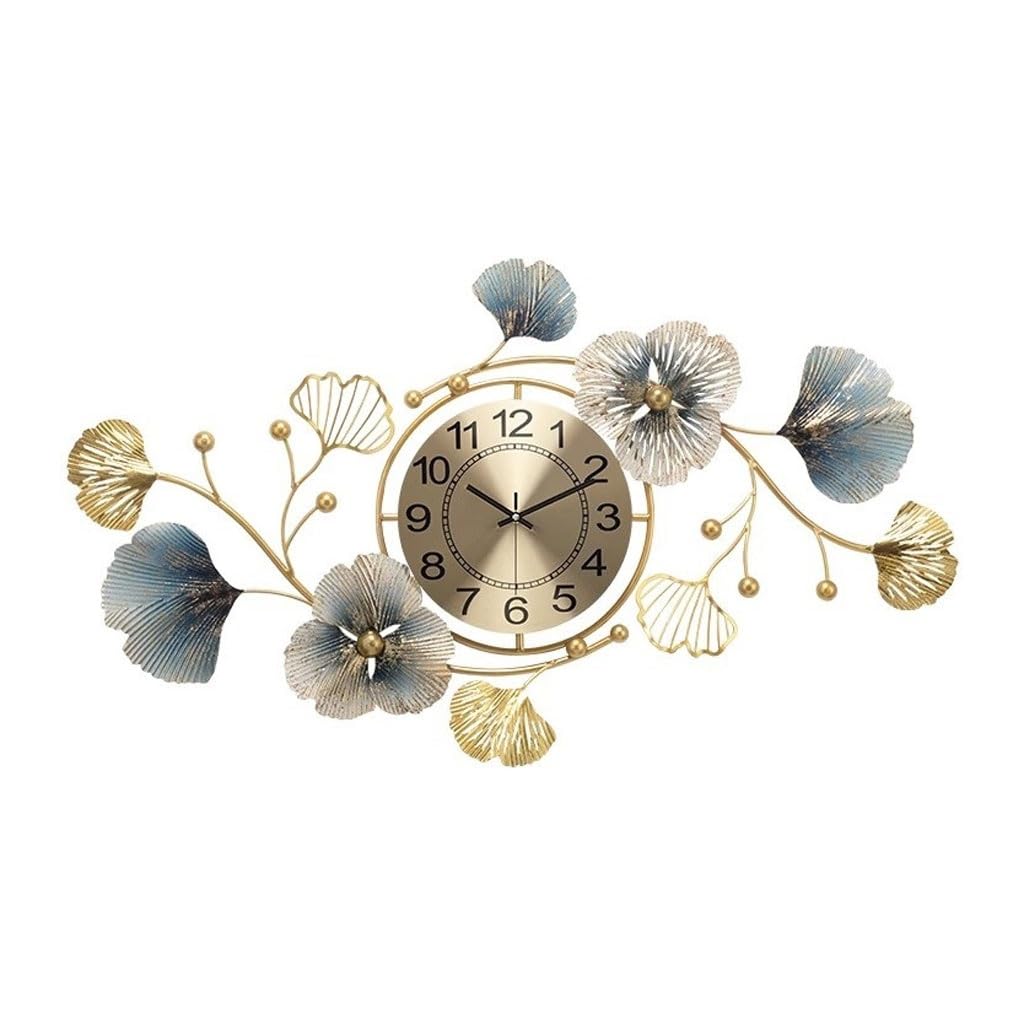 EINES Silent Decorative Wall Clock Chinese Style Decorative Clock Wall Clock Living Room Clock Wall Restaurant Wall Silent Wall Clock Easy to Read(S)