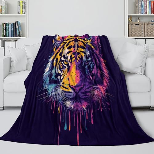 Couverture microfres de luxe jeté de lit imprimé tigre numérique