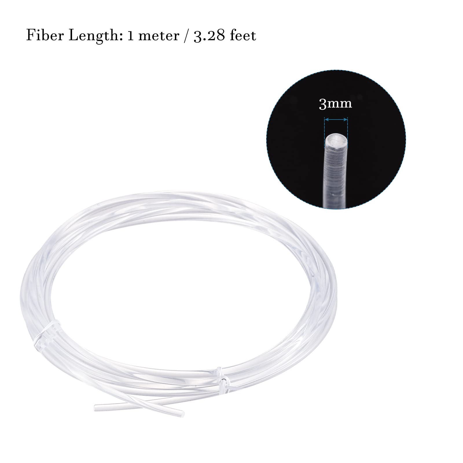 EgBert Side Glow Optische glasvezelkabel, 1 meter, voor de auto, optische autoverlichting, plafondverlichting, decoratiekabel, 1,5 5-5 mm - 3 mm EgBert Side Glow Optische glasvezelkabel, 1 meter, voor de auto, optische autoverlichting, plafondverlichting, decoratiekabel, 1,5 5-5 mm - 3 mm