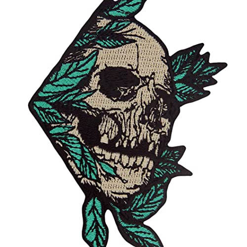 Rock And Roll Skull Patch Embroidered Applique Badge Iron On Sew On Emblem #TOP1