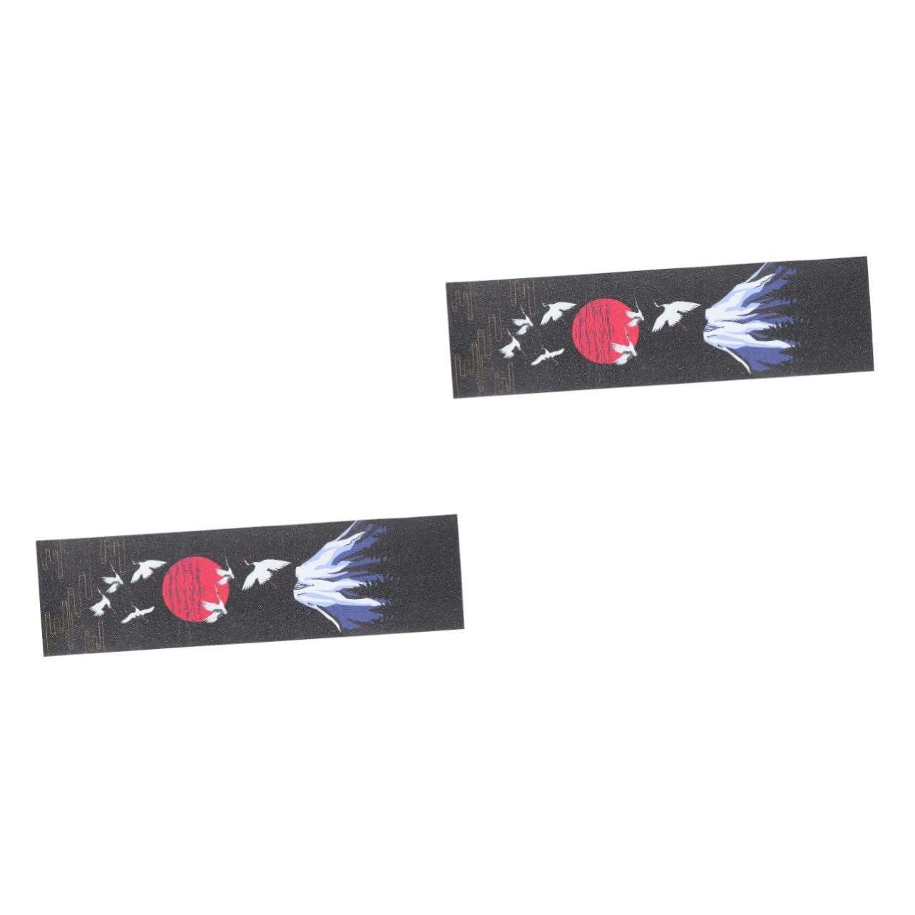 Garneck 2 Stück Blatt Allrad-Skateboard-Aufkleber Elektro-Skateboard Wasserdichtes Klebeband Elektroroller Skateboard-Griffband Roller-Schleifpapier Longboard-Griffband Gefrostete