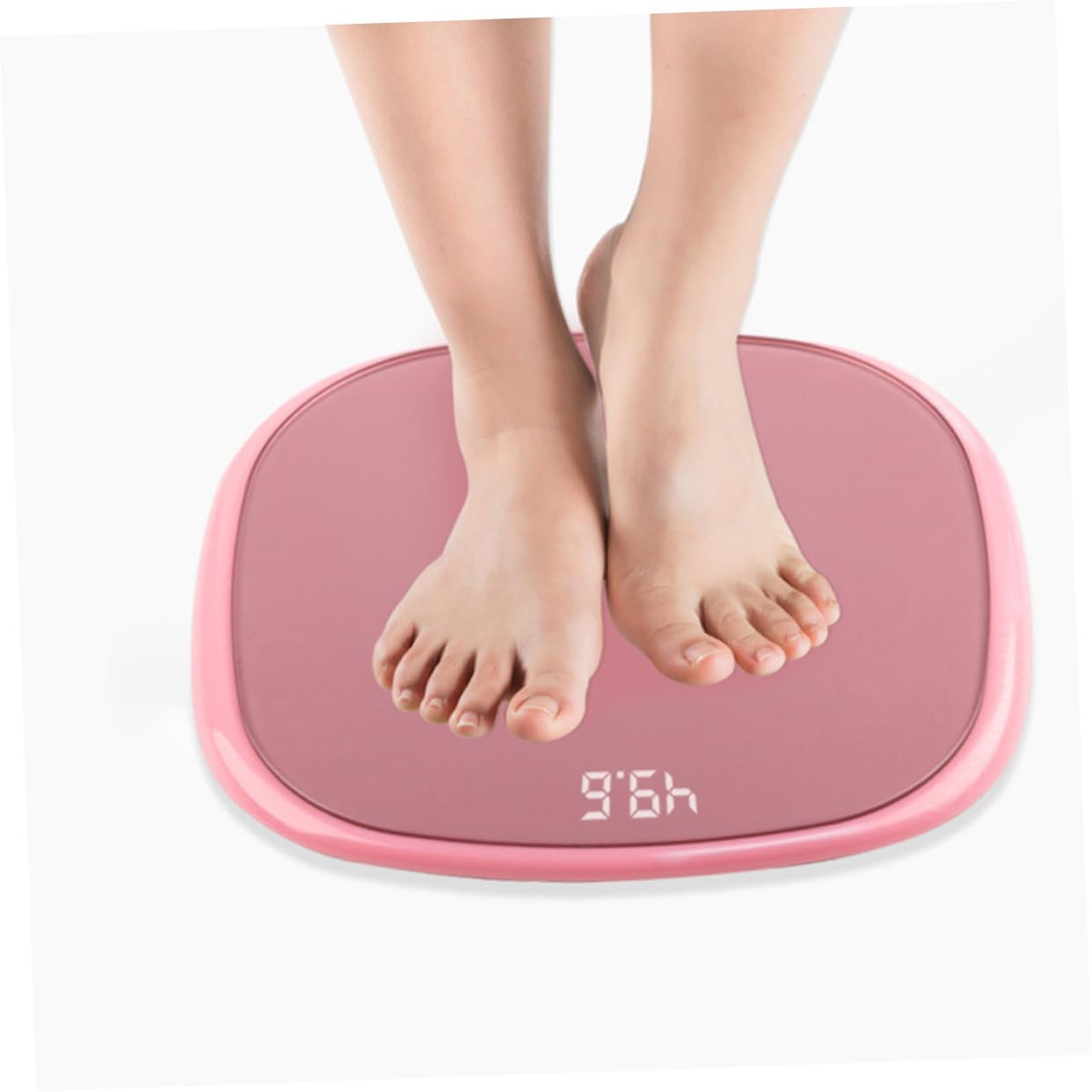 VALICLUD Intelligente Digitale Körperwaage USB Wiederaufladbar Schlankes Design 290x260mm Präzise Messung Stoßfest Familiengewicht Fitness und Gesundheitsmonitor mit App Zufällige Farbe