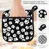 BAYCUFKQ 2 Pack Pot Holders for Kitchen Clearance, Cute Hot Pads, Funny Oven Pot Holders, Potholders Sets for Kitchen Heat Resistant, Black White Dog Paws #1