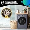 CHiQ CW07123863AX Lave linge hublot - 7kg, Classe énergétique A, Moteur BLDC 1200 RPM, Lavage vapeur & rapide, 15 programmes, Design compact (60x46.5x84cm) - Gris #3