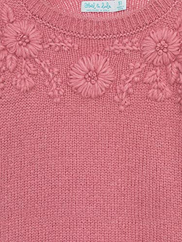 Abel & Lula Floral Sweater for Girls Blush3