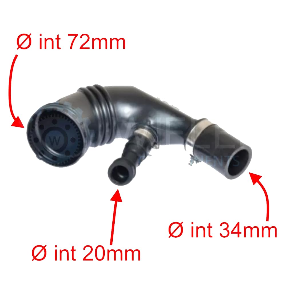 MANICOTTO INTERCOOLER COMPATIBILE CON TUBO ASPIRAZIONE ALFA ROMEO MITO CITROËN NEMO LANCIA MUSA PEUGEOT BIPPER 1.3 51897150