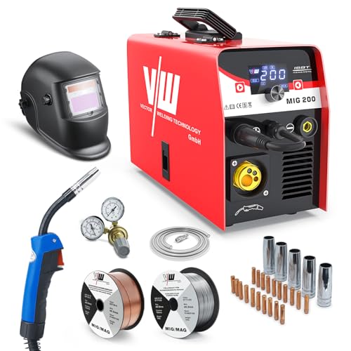 VECTOR WELDING MIG 200A Kit de soudage combiné avec MCU, IGBT et affichage numérique (30-200A) pour soudage par fil de remplissage/électrodes avec et sans gaz