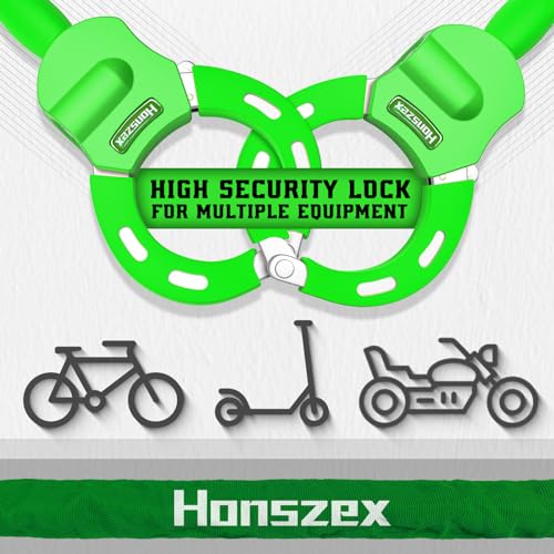 Honszex Scooter Lock, Bike Locks, 36.22inch Handcuff Lock High Security with Keys, Heavy Duty Locks Anti Theft - Image 2
