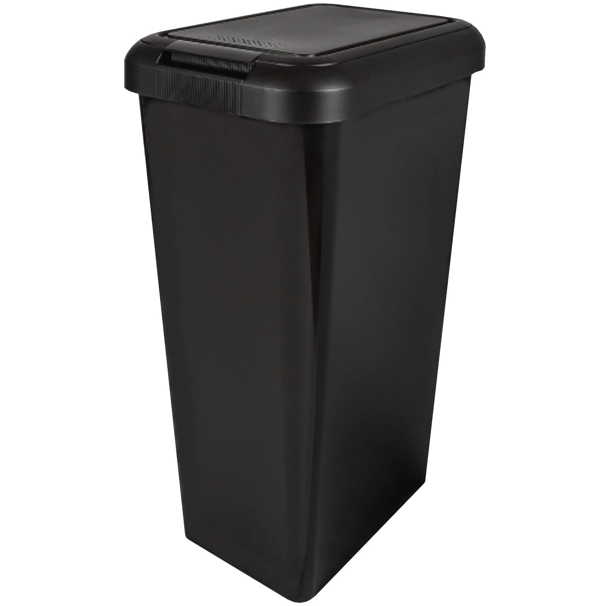 KetoPlastics Kitchen Bin Touch and Lift Rectangle Swing Bin as a Kitchen Waste Rubbish Recycle Bin 45L - Black
