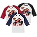 Personalized Blaze and the Monster Machines Birthday Shirt | Monster Truck | Personalized with Name and Age | Unisex 3/4 Sleeve Raglan T-Shirt | #1113
