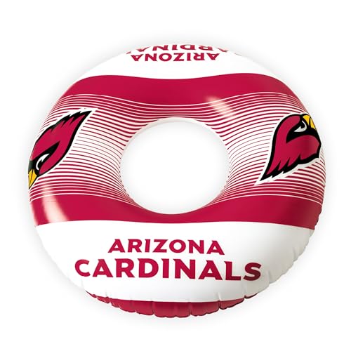 NFL 36" Inflatable Pool Ring Float, Officially Licensed Swim Tube for Adults and Teens - Arizona Cardinals
