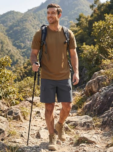 Image of Libin Men's Hiking Cargo Shorts with Zipper Pockets