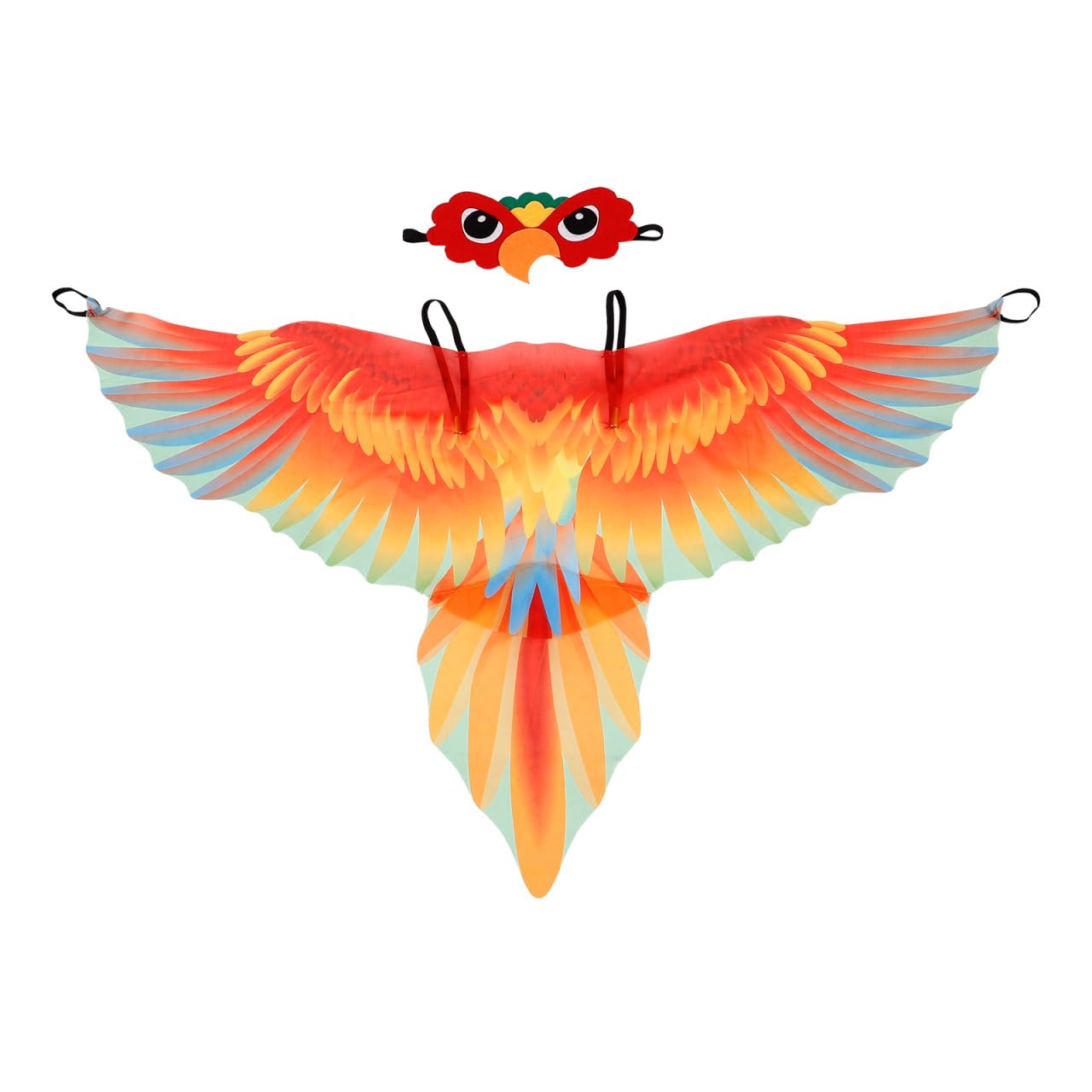 SAFIGLE Children's Parrot Wings Cape Fancy Costume Cape for Boys and Girls Cosplay Party Halloween Adjustable Soft Fabric