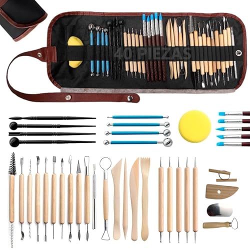 Catálogo para Comprar On-line Herramientas de modelado , tabla con los diez mejores. 42 Herramienta Escultura Cerámica Arcilla Polimérica Plastilina Tallado Modelado Moldear Multiuso Repostería Taller Escuela Profesional | 40 Pzs