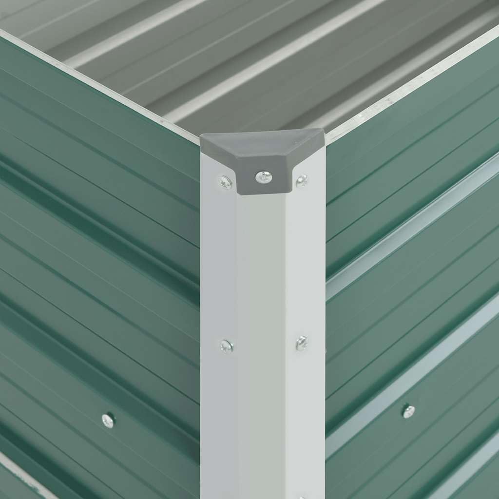 Stal cynkowa, podnoszone łóżko ogrodowe, 100 x 40 x 45 cm, zielone, trwałe, do użytku na zewnątrz, na rośliny, zioła, kwiaty i sukulenty z drenażem