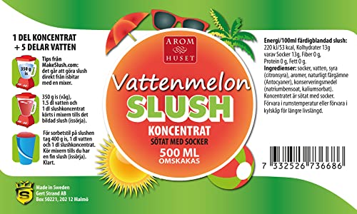 Wassermelonen-Slushkonzentrat 500 ml, Mischungsverhältnis 1:5 | Slush-Eis | Crush-Eis | Wassereis | ohne künstliche Farbstoffe | für Slushie-Maker – Bild 5