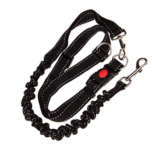 VILLCASE Hundeleine Mit Verstellbarem Hüftgurt Freihändige Leine Für Joggen Wandern Spazierengehen Robustes Material Edelstahlanschluss Geeignet Für Hunde