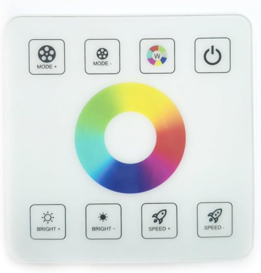 50A86 Panel Touch dimmer Switch 5050RGBCW Colorful Light with LED Controller CCT