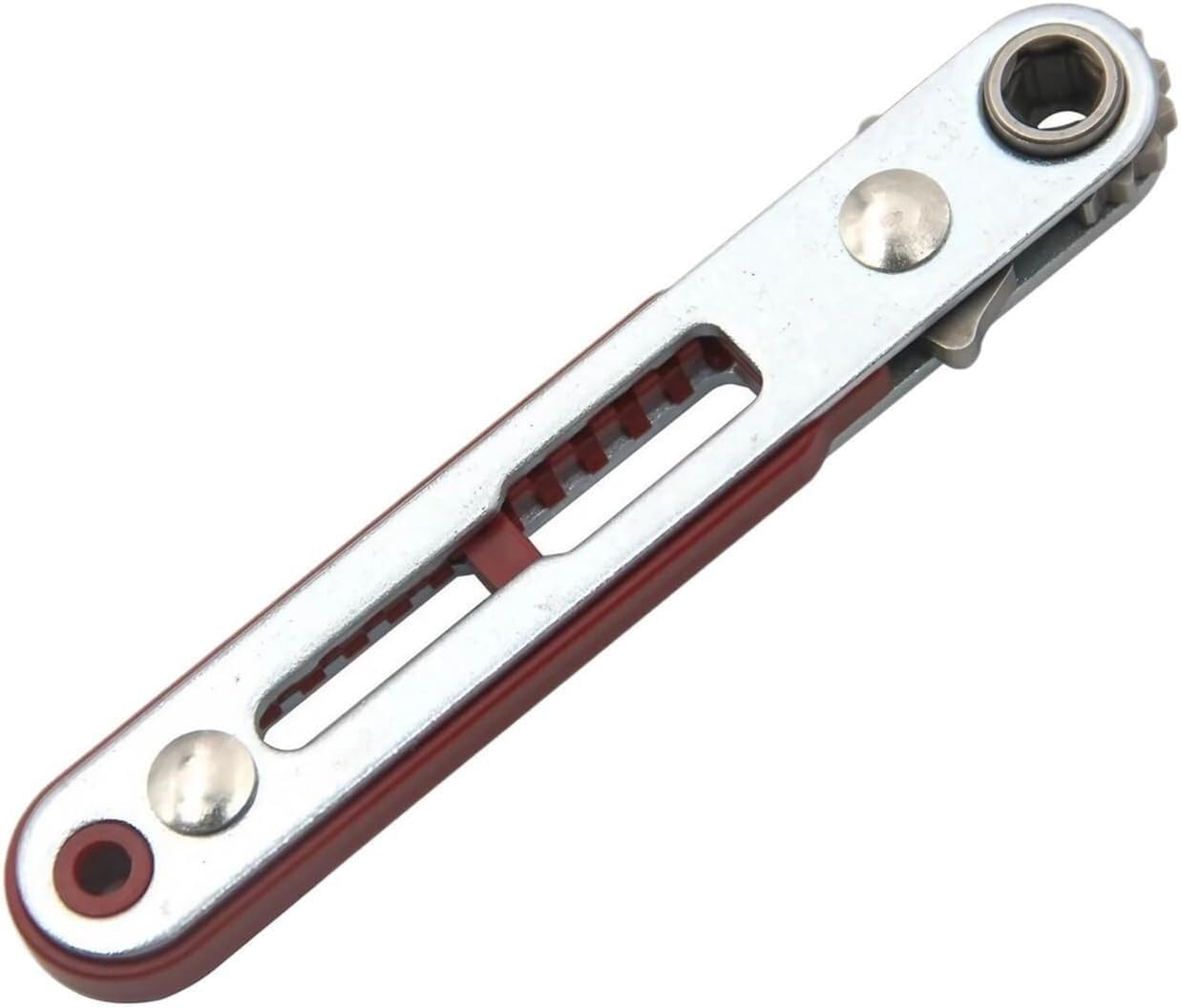 Pouasoz Flat Socket Wrench Reversible Torque Ratchet Screwdriver Hex Shank Socket