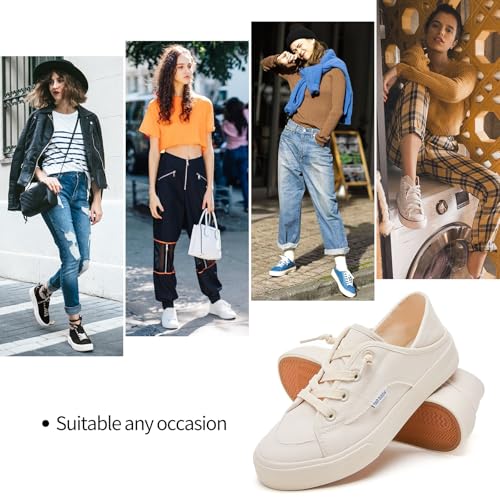 hash bubbie Women's Slip on Shoes Canvas Shoes Non Slip Fashion Sneakers for Women Low Top Loafers - Image 5