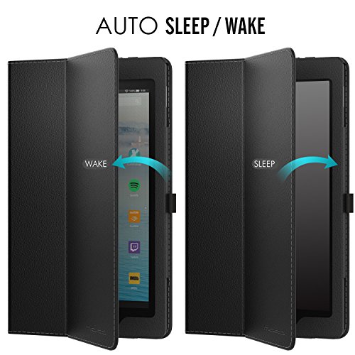 Moko Case For Amazon Fire Hd 10 Tablet (7Th And 9Th Generation, 2017 And 2019 Release) 10” - Slim Folding Stand Cover With Auto Wake/Sleep For 10.1 Inch Tablet, Black #TOP5