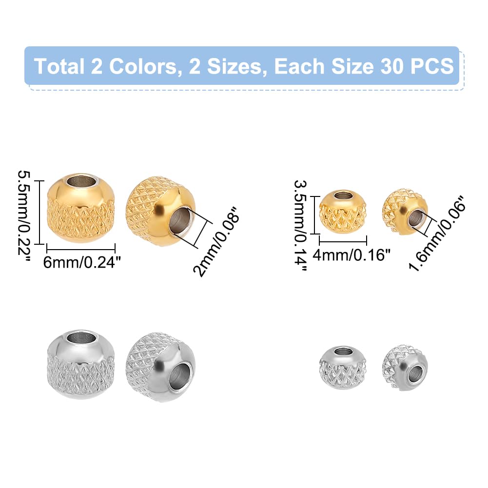 600 Perline Distanziali Acciaio Inox 2/3/4mm - Rondelle Lisce Per Gioielli Fai Da Te, 2 Colori Oro E Argento - Foto 11
