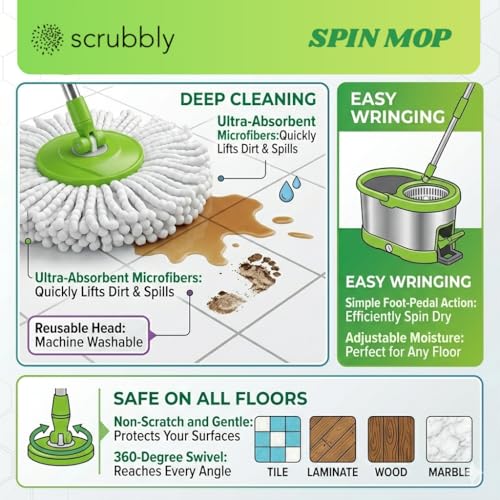 Image of Round Floor Wiper | Ergonomic Circular Design | Durable Rubber Blade | Easy Water & Dirt Removal
