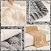 Tiwwie Couch Cover for Dogs Fuzzy Sofa Covers for Pet, Geometric Jacquard Coral Pet-Friendly Washable Non-Slip Sofas Slipcover Cushion Protector Pets Mat Dog Bed Mats