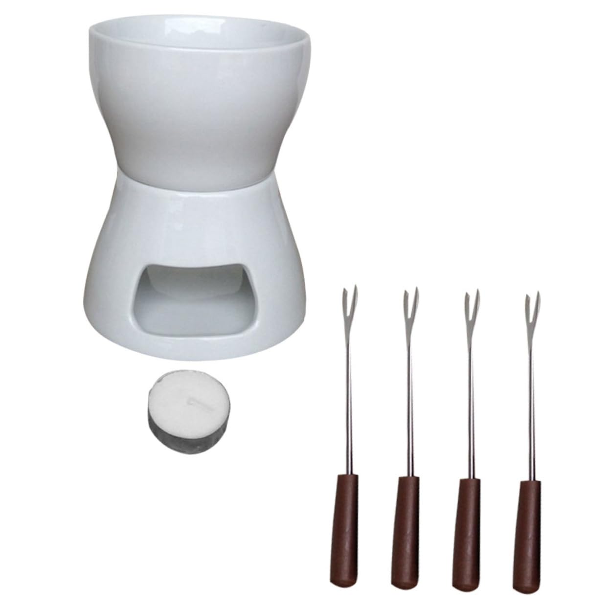 OUNONA 1 Set Ceramic Chocolate Melting Pot for Cheese Butter and Candy Kitchen Gadget for Home DIY Fondue for Melting Tapas and Smooth Edges and Rounded Corners