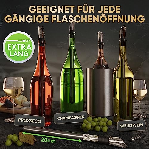 SilverRack-Weinkuehlstab-Kuehlstab-fuer-Weinflaschen-20-cm-Weinkuehler-Stab-mit-Ausgiesser-u-Verschluss-Stundenlange-Kuehlung-Passend-fuer-alle-Flaschen-perfektes-Festival-Zubehoer