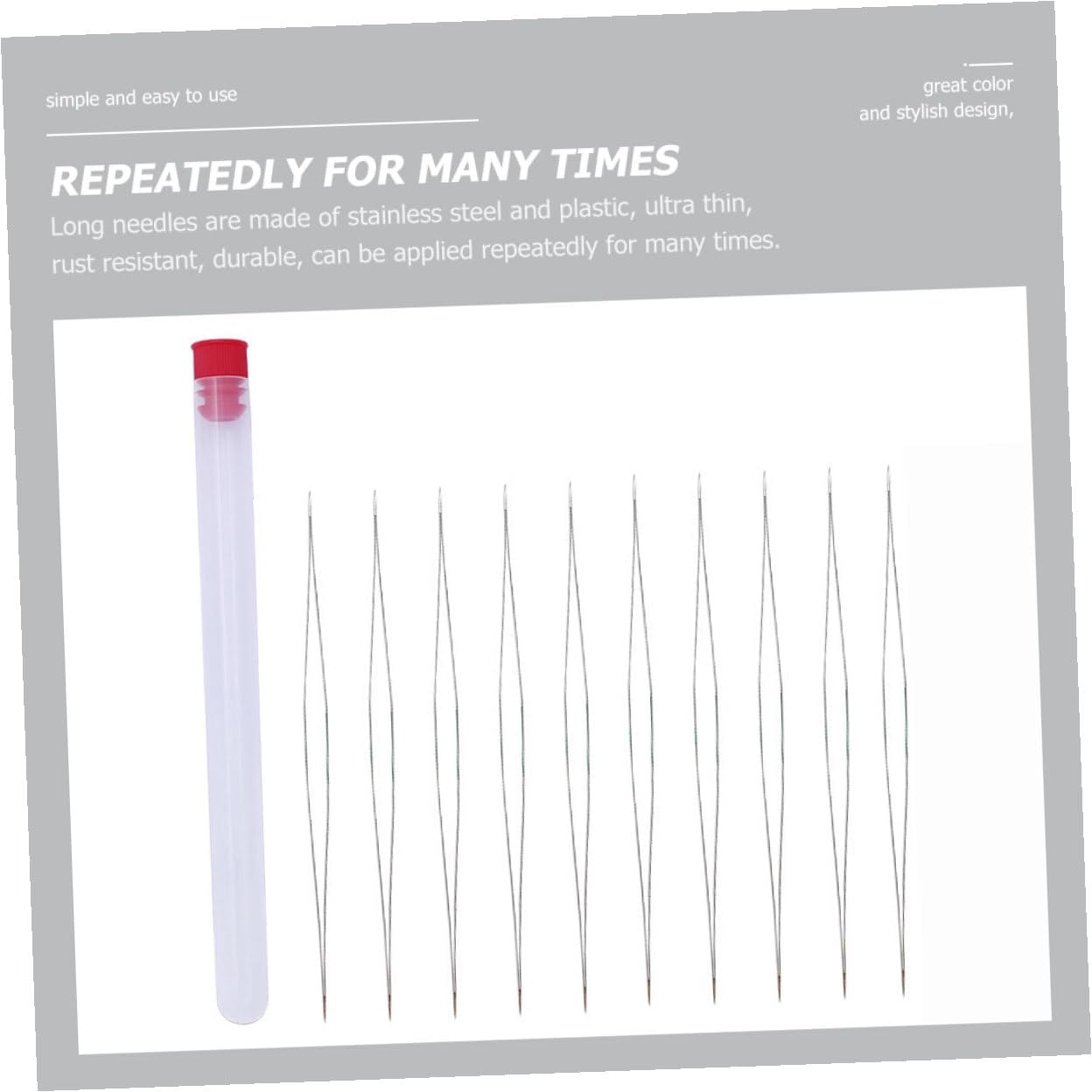 Anneome Beading Needles Curved Sewing Needles for DIY Jewelry Making Hand Bracelet Weaving with Clear Storage Bottle for Easy Carry and Fast Bead Stringing