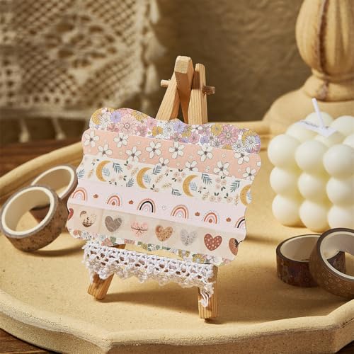 YUBX 10 Rollen Boho Washi Tape Set, Masking Tape Grafisches Blumenmuster Dekoratives Klebeband Bunt für DIY Handwerk, Verschönert Journals, Planer, Scrapbooking und Verpackung (Warm)