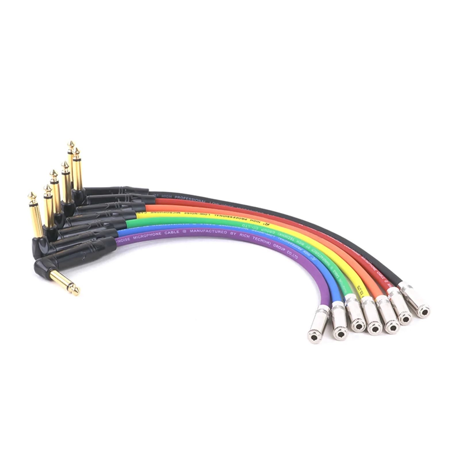 Adaptateur jack mâle coudé 6,35 mm (1/4") vers jack femelle stéréo 3,5 mm (1/6"), convertisseur audio, prise casque(Orange-BK,10m)
