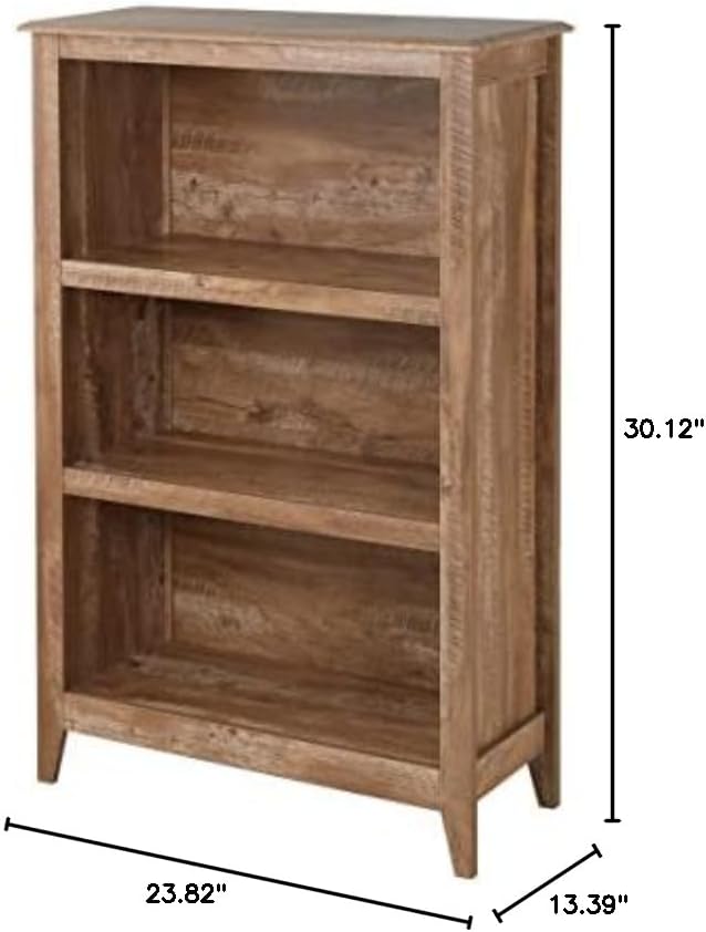 Miniatura 2 de OneSpace Eleanor - Estantería vertical con 2 estantes, roble clásico