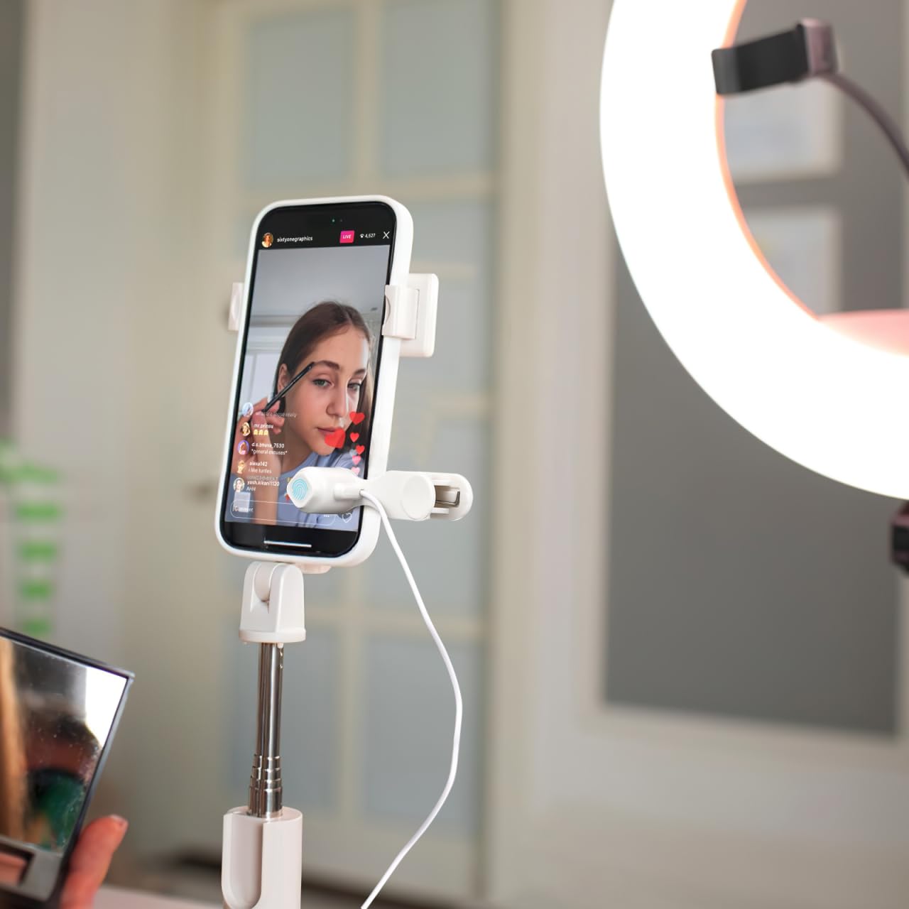 jojofuny Clicker automatico dello schermo per telefono: clicker USB per lo schermo del telefono cellulare per lo streaming live - Applicatore automatico universale per il clic delle dita per giochi