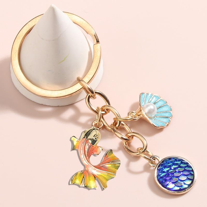 10 Pcs Goldfish Filigree Charms, Alloy Fish Pendants, Enamel Goldfish Accessories, Fish Shaped Craft Charms for Jewelry Making - Image 7