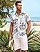 COOFANDY Mens Summer Hawaiian Button Down Short Sleeve Shirt Lightweight Tropical