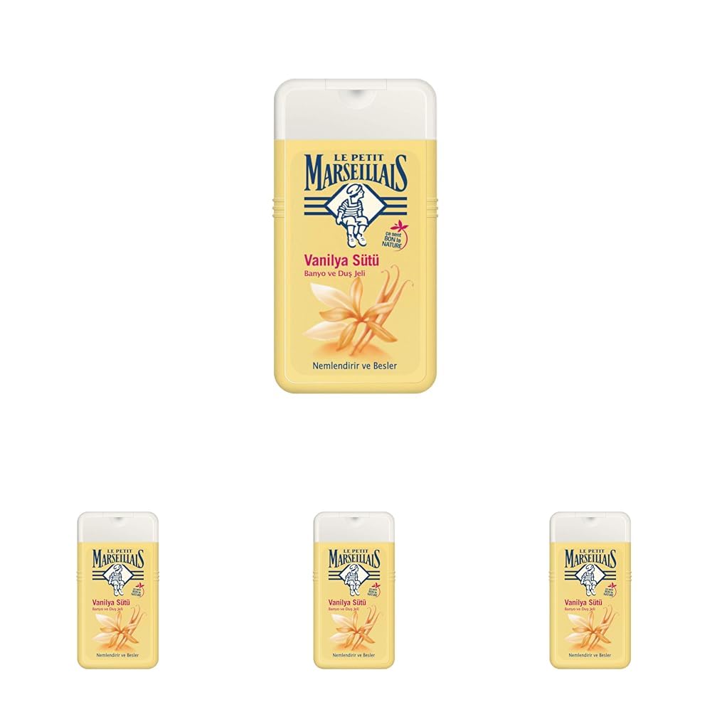 Le Petit Marseillais Duş Jeli Vanilya Sütü (250 ml) 4lü paket