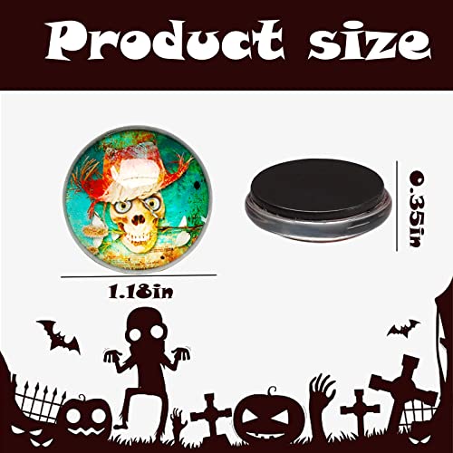 12 imanes decorativos de calavera para refrigerador de vidrio 30mm miniatura 6