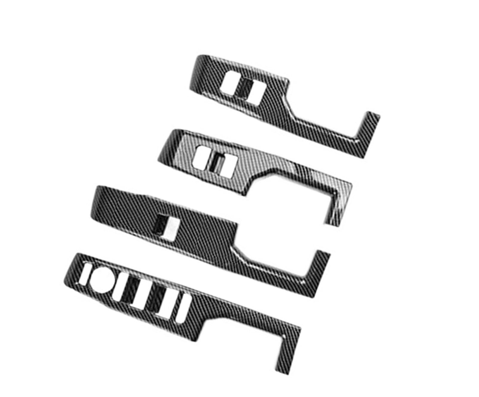 LHD Window Button Cover Car Door Armrest Decal Panel Trim Interior Moulding for Kia EV3 2024 2025 OOPUHKSY(Carbon Fiber Look)