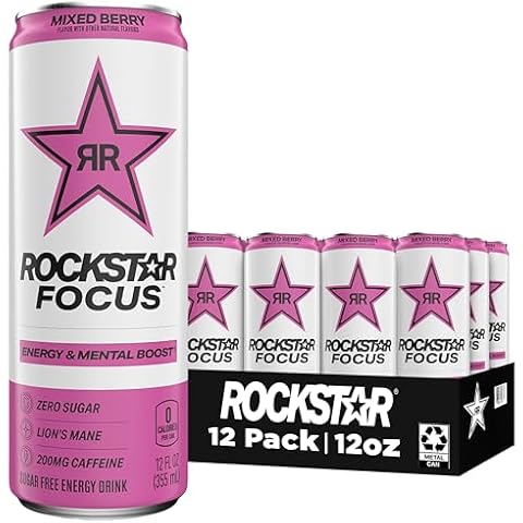 Rockstar Focus Energy Drink, Mixed Berry Cover