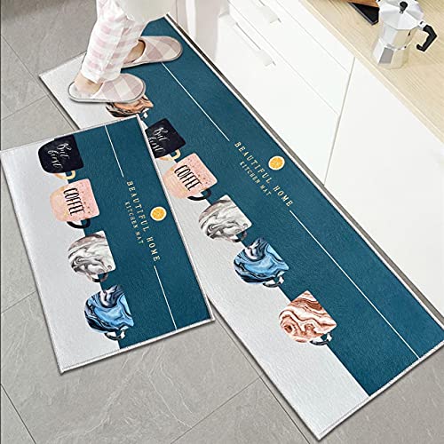 Image of HomeCloud Anti Fatigue Kitchen Rug Printed Thick Anti Slip, Washable, Big Size, Designer Folding Kitchen Mat for Home BedroomStandard Size (41 x 122 cm 41 x 61 cm) ( Kitchen Beautiful hme)